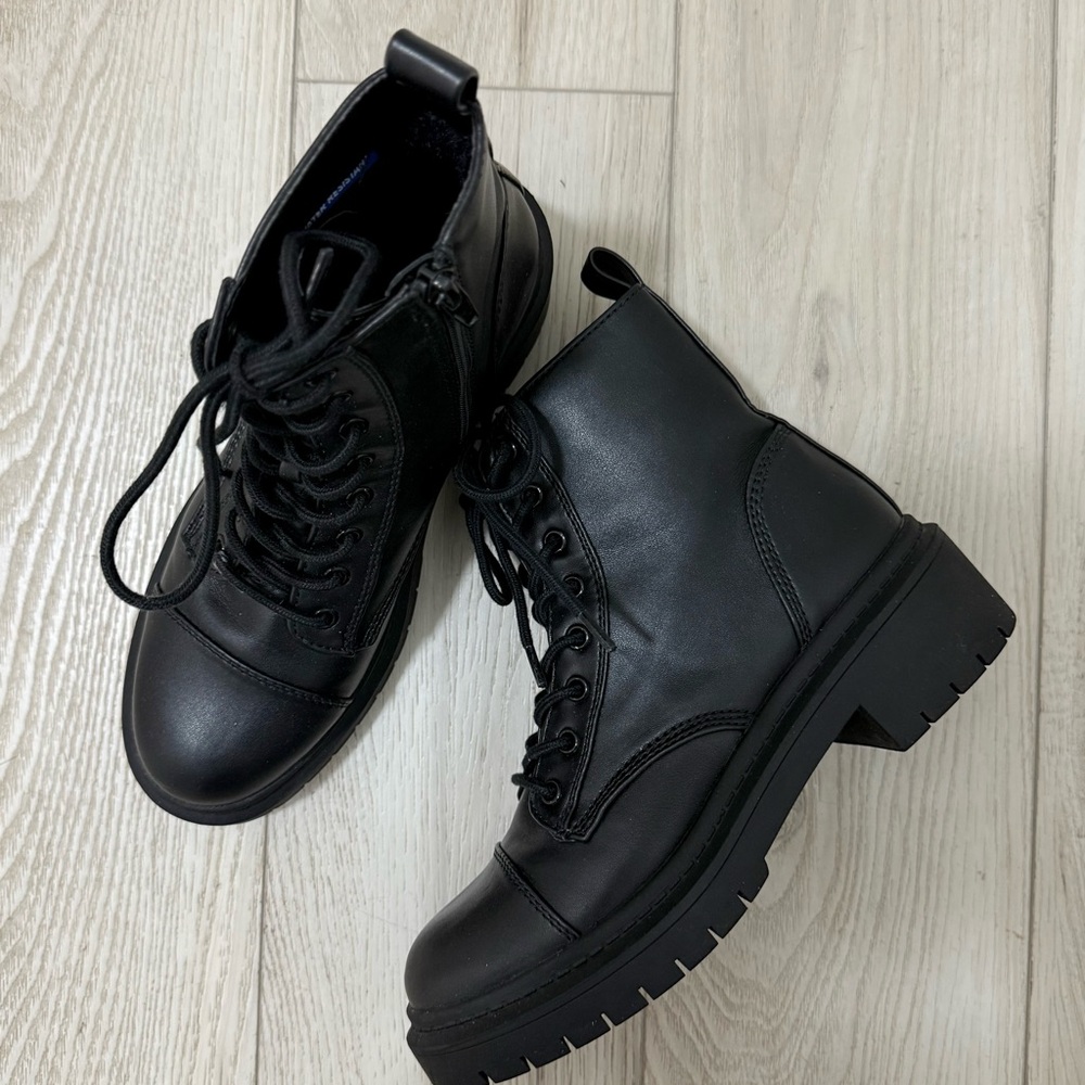 Aldo Black Combat Boots